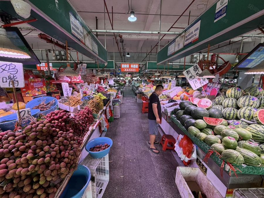 西乡塘区科园大道商铺 菜市场 老市场 农贸市场水果头摊 靓摊 青菜摊 蔬菜摊位招租 实景图