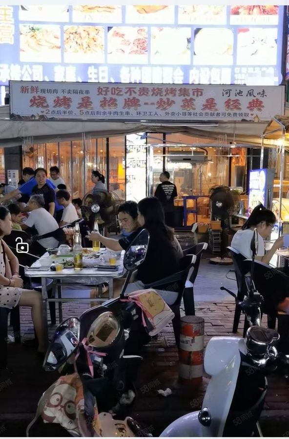 江南区江南周边商铺 (蜂喔)江南区普罗旺斯商业街纯一楼400夜宵烧烤店,营业中 实景图